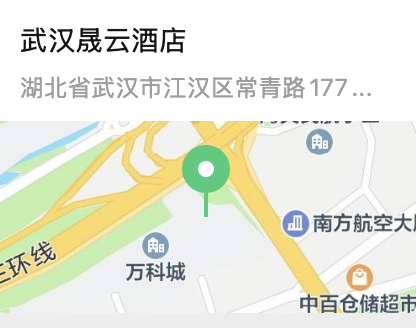 武汉晟云酒店地图预览，点击打开腾讯地图